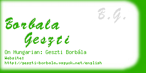 borbala geszti business card